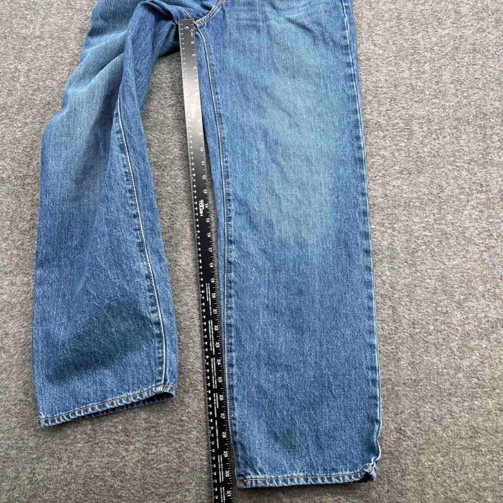 Levis 94 Baggy High Rise Wide Leg Straight Jeans Blue Medium Wash Womens 28